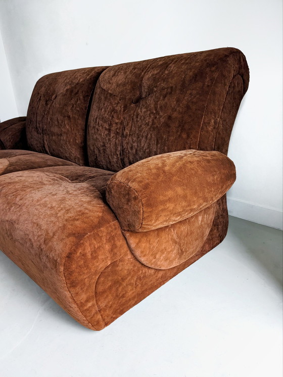 Image 1 of Velvet Space Age Modular Sofa