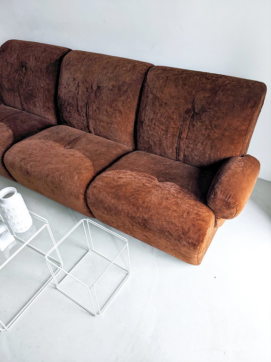 Image 1 of Velvet Space Age Modular Sofa