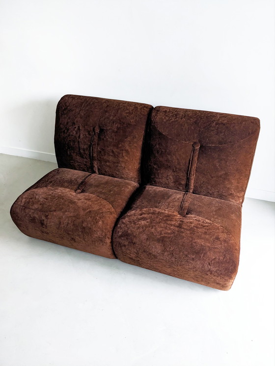 Image 1 of Velvet Space Age Modular Sofa