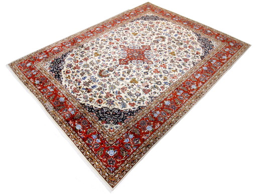 Original Hand-Knotted Persian Carpet Keshan 395 X 298 Cm Very Top Condition Fine