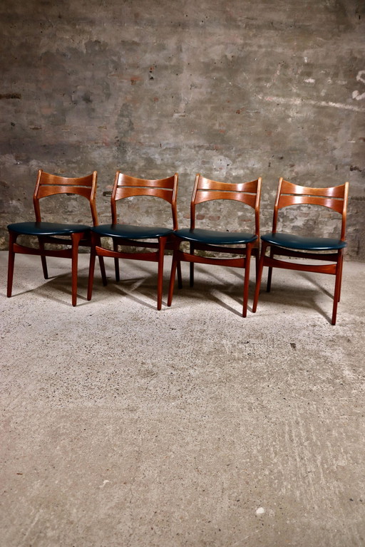 4X Erik Buch - Chaise modèle 310