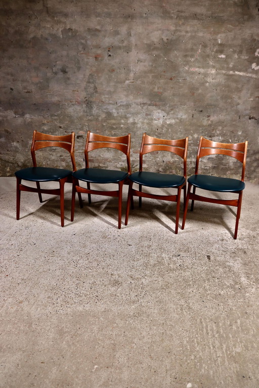 4X Erik Buch - Chaise modèle 310