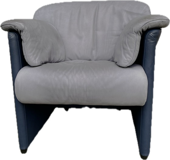 Image 1 of 2x Jori armchairs Jr 4600 with matching footstool