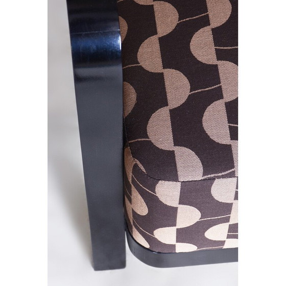 Image 1 of Pair of vintage blackened solid oakwood armchairs by Josef Chochol, Czechia 1920