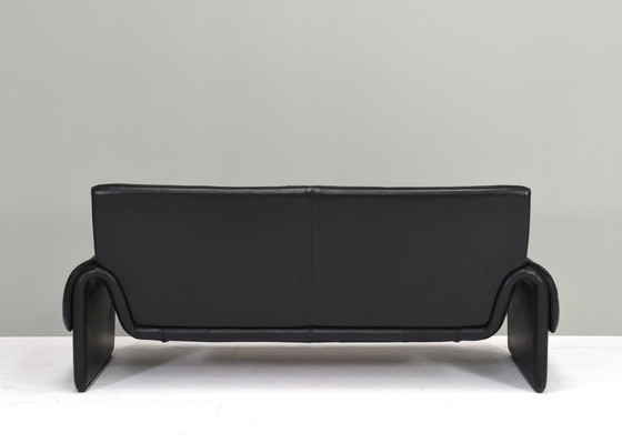 Image 1 of De Sede DS2011 sofa in black leather, Switzerland – circa 1980