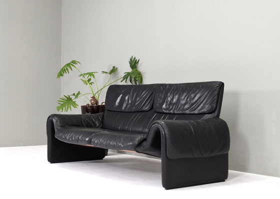 Image 1 of De Sede DS2011 sofa in black leather, Switzerland – circa 1980