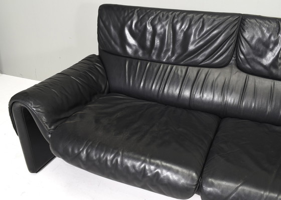 Image 1 of De Sede DS2011 sofa in black leather, Switzerland – circa 1980