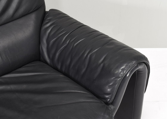 Image 1 of De Sede DS2011 sofa in black leather, Switzerland – circa 1980