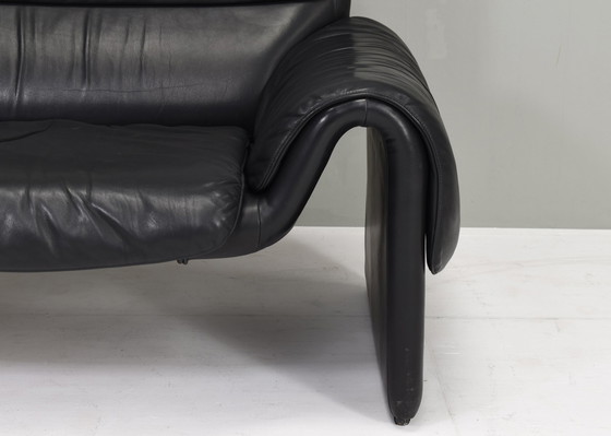 Image 1 of De Sede DS2011 sofa in black leather, Switzerland – circa 1980