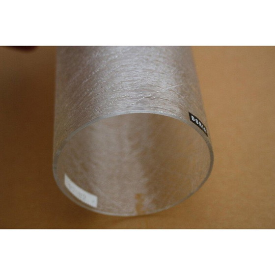 Image 1 of Set of 3 vintage opal glass and brass pendant lamps by Doria