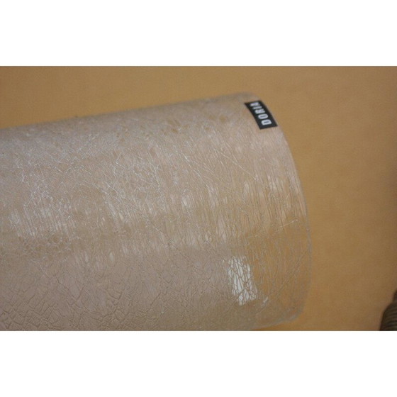 Image 1 of Set of 3 vintage opal glass and brass pendant lamps by Doria