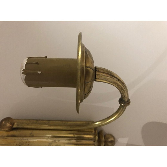 Image 1 of Pair of vintage art deco wall lamps with double light