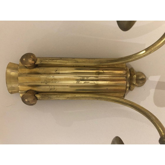 Image 1 of Pair of vintage art deco wall lamps with double light