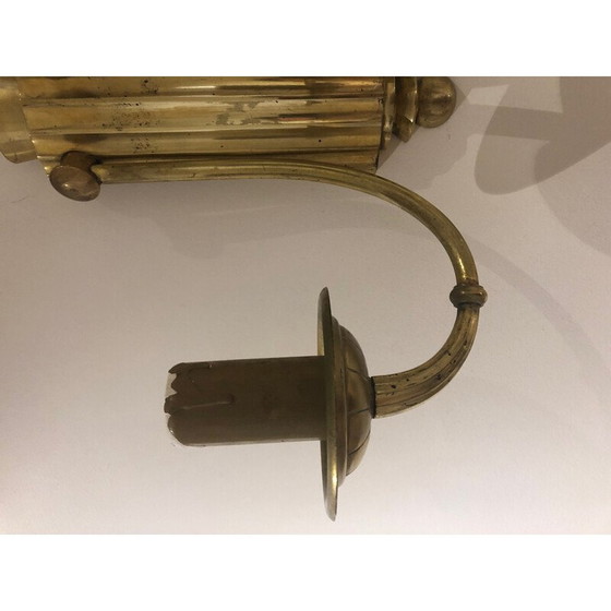 Image 1 of Pair of vintage art deco wall lamps with double light