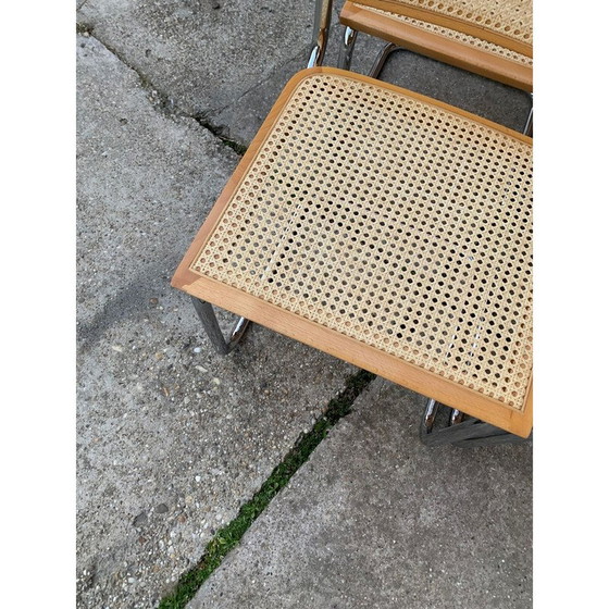Image 1 of Set of 6 vintage B32 Cesca chairs by Marcel Breuer, Italy 1970