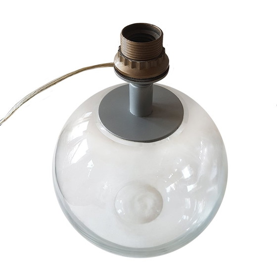 Image 1 of Clear Glass Globe Table Lamps, 1970s, Set of 2