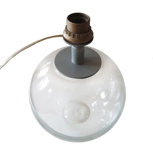 Lampes de table Globe en verre clair, 1970, ensemble de 2