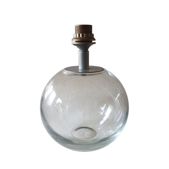 Image 1 of Clear Glass Globe Table Lamps, 1970s, Set of 2