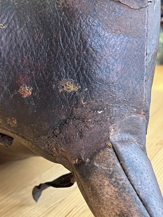 Image 1 of Dimitri Omersa, Leather Bull per Liberty London, circa 1965. Vintage