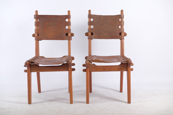 Image 1 of 2x Mid-Century dining chairs by Angel I. Pazmino