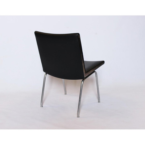 Image 1 of Set of Two Airport Lounge Chairs in Black by Hans J. Wegner  for A.P. Stolen 1960