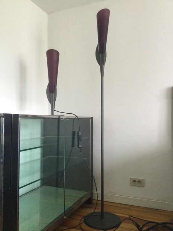 Image 1 of 2x lampade da terra vintage abbinate