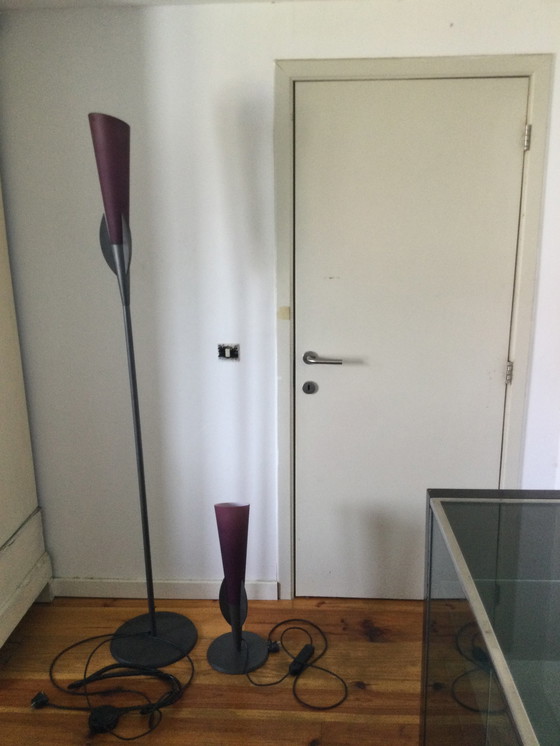 Image 1 of 2x lampade da terra vintage abbinate