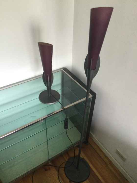 Image 1 of 2x lampade da terra vintage abbinate