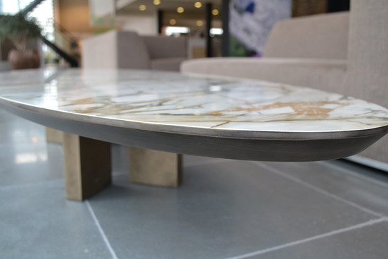 Image 1 of Tablez Oval Coffee Table Calacatta Luxury Polish