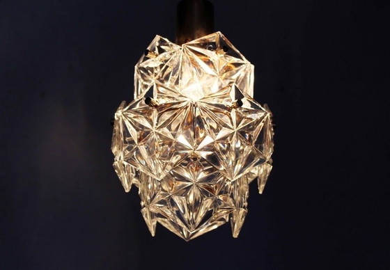 Image 1 of Kinkeldey Crystal And Brass Pendant Light, Germany 1970