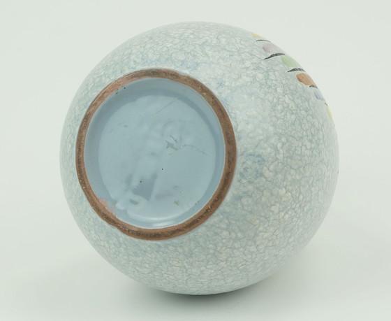 Image 1 of Steuler Mid Century Modern Ceramic Vase 1950S Drip Glaze Colorful Pattern