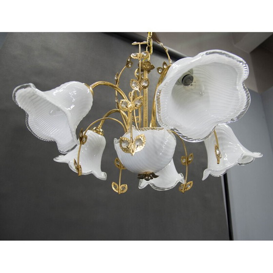 Image 1 of Vintage Murano glass chandelier, Italy 1990s