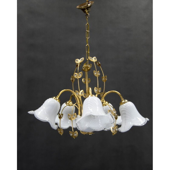 Image 1 of Vintage Murano glass chandelier, Italy 1990s