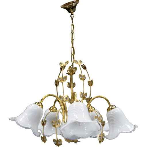 Vintage Murano glass chandelier, Italy 1990s