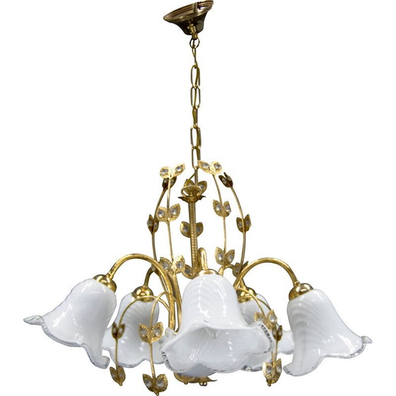 Image 1 of Vintage Murano glass chandelier, Italy 1990s