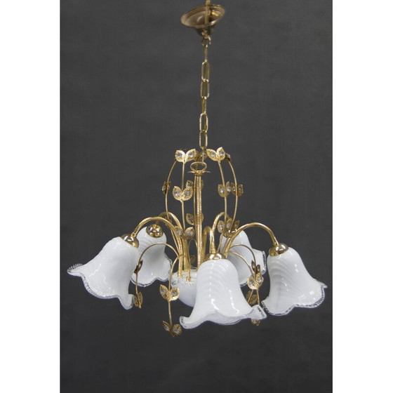 Image 1 of Vintage Murano glass chandelier, Italy 1990s