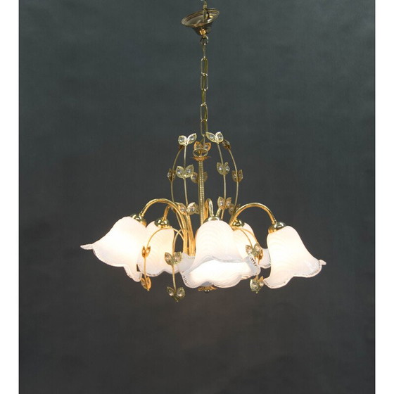 Image 1 of Vintage Murano glass chandelier, Italy 1990s