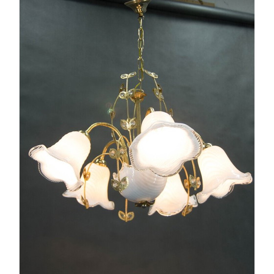 Image 1 of Vintage Murano glass chandelier, Italy 1990s