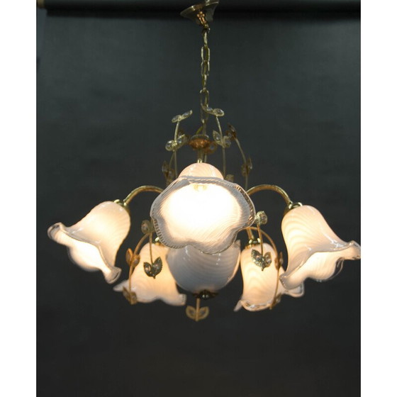 Image 1 of Vintage Murano glass chandelier, Italy 1990s