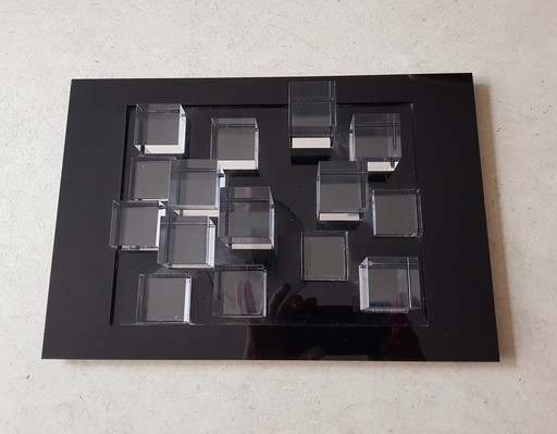 Glass Wall Photo Holder, 1980S