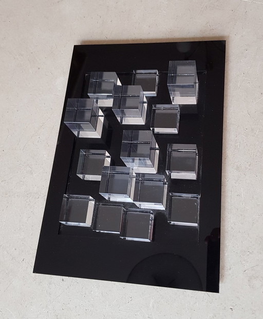 Glass Wall Photo Holder, 1980S