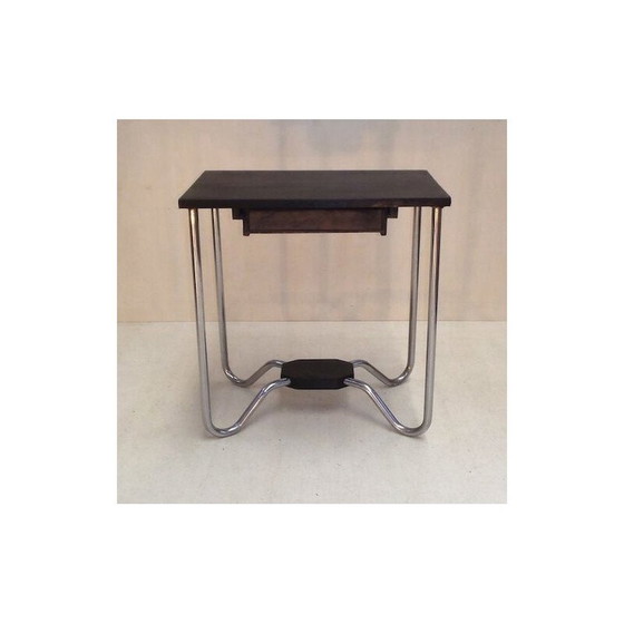 Image 1 of Vintage children's desk in metal and oak, 1930