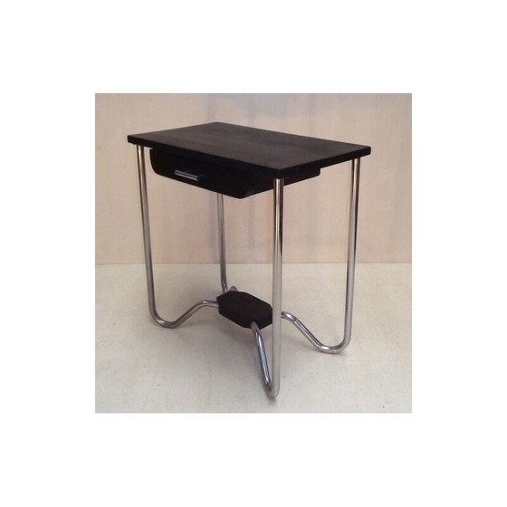 Image 1 of Vintage children's desk in metal and oak, 1930