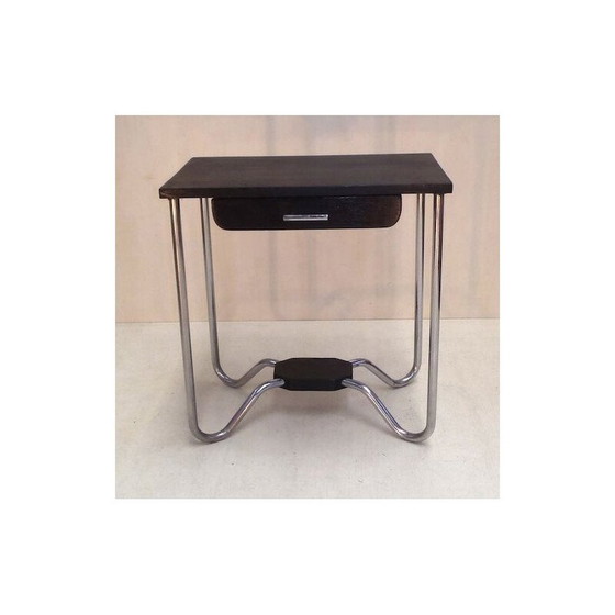 Image 1 of Vintage children's desk in metal and oak, 1930
