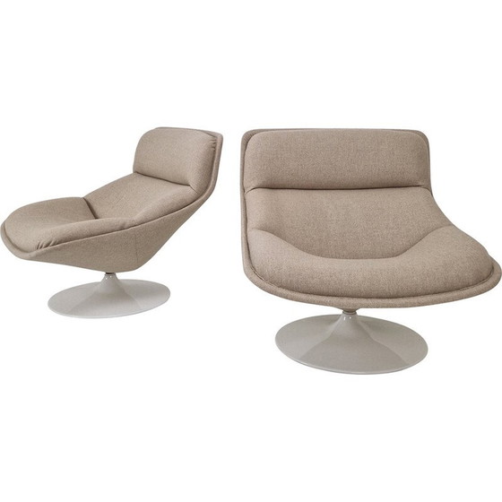 Image 1 of Pair of vintage F517 armchairs by Geoffrey Harcourt for Artifort, 1970s