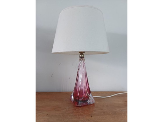 Image 1 of Vintage crystal glass lamp, Val St. Lambert table lamp