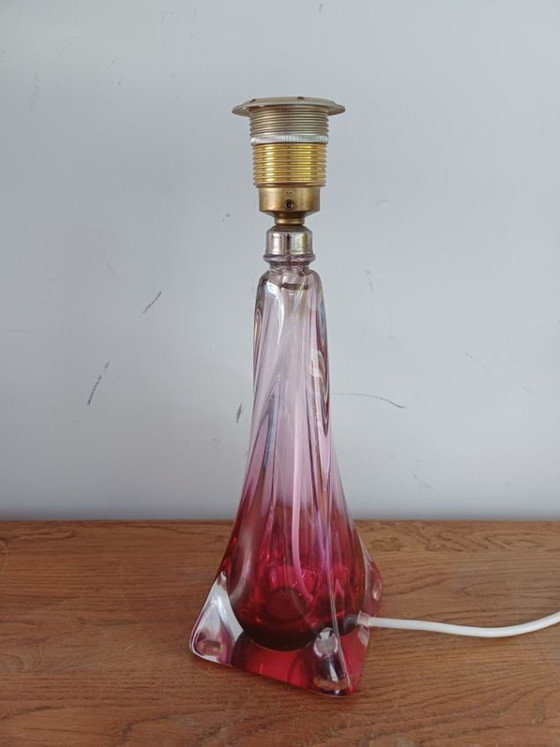 Image 1 of Vintage crystal glass lamp, Val St. Lambert table lamp