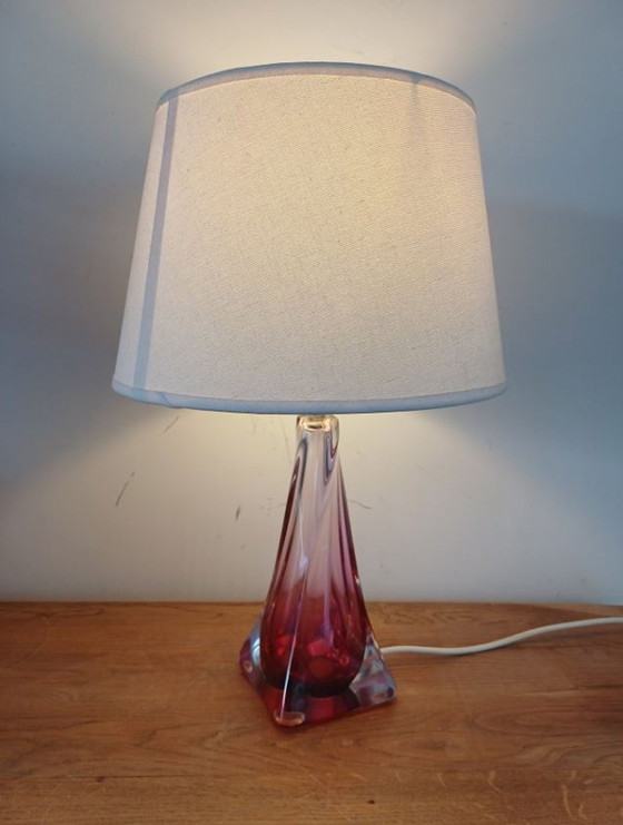 Image 1 of Vintage crystal glass lamp, Val St. Lambert table lamp