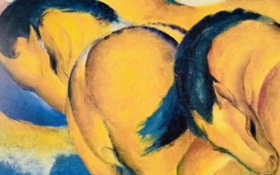 Image 1 of Franz Marc: "Little Yellow Horses." In Large Format.