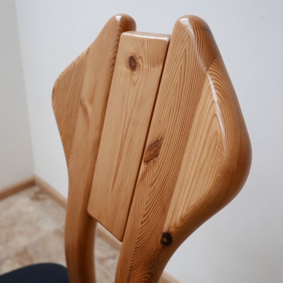 Image 1 of Set of 4 vintage Pine Dining Chairs Denmark 1970s